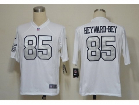 Nike Oakland Raiders 85 Darrius Heyward-Bey White Game Silver number NFL Jersey