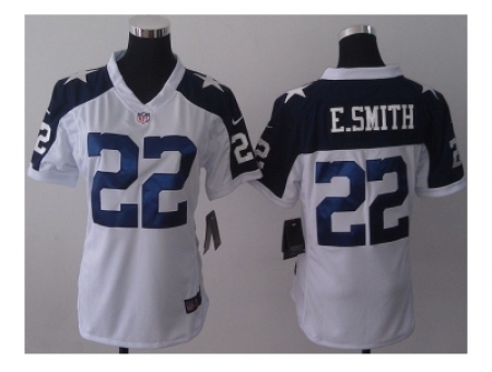 Nike women nfl jerseys dallas cowboys #22 e.smitth thankgivings white