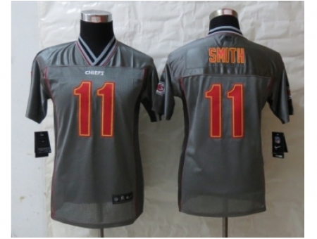 Nike Youth Kansas City Chiefs #11 Smith Grey Jerseys(Vapor)