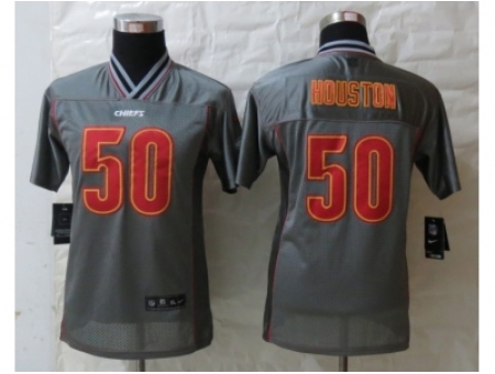 Nike Youth Kansas City Chiefs #50 Houston Grey Jerseys(Vapor)