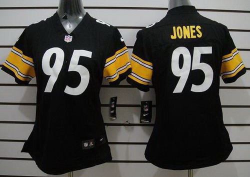 Women Nike Pittsburgh Steelers 95 Jarvis Jones Black LIMITED NFL Jersey