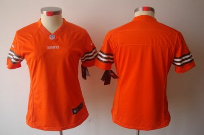 Women Nike NFL Cleveland Browns Blank Orange Color[NIKE LIMITED Jersey]