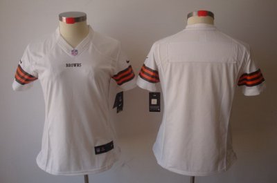 Women Nike NFL Cleveland Browns Blank White Color[NIKE LIMITED Jersey]