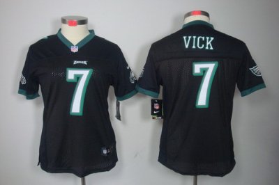 Women's Nike Philadelphia Eagles 7# Michael Vick Black Color Limited Jerseys