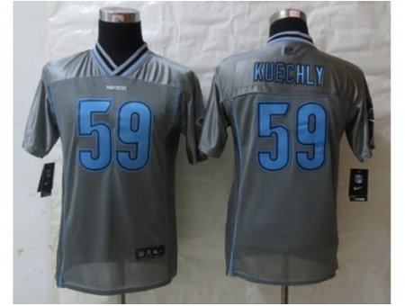 Youth Nike Carolina Panthers #59 Kuechly Grey Jerseys(Vapor)