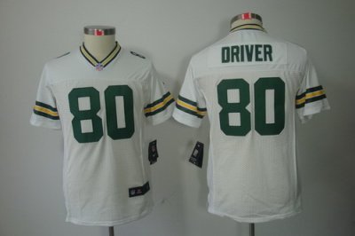 Youth Nike NFL Green Bay Packers #80 Donald Driver White Color[Youth Limited Jerseys]