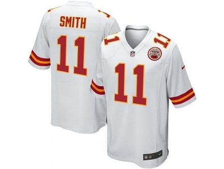 Nike Kansas City Chiefs 11 Alex Smith White Game NFL Jersey