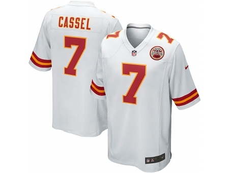 Nike Kansas City Chiefs 7 Matt Cassel White Game NFL Jersey