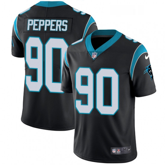 Mens Nike Carolina Panthers 90 Julius Peppers Black Team Color Vapor Untouchable Limited Player NFL 