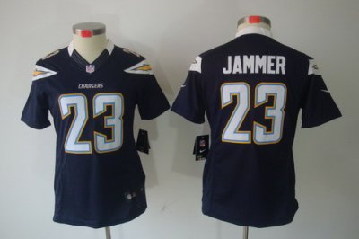 Women Nike San Diego Chargers #23 Quentin Jamme Blue Color[Women Limited Jerseys]