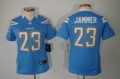 Women Nike San Diego Chargers #23 Quentin Jamme Light Blue Color[Women Limited Jerseys]