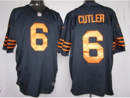 Nike Chicago Bears 6 Jay Cutler Blue Limited Orange Number NFL Jersey