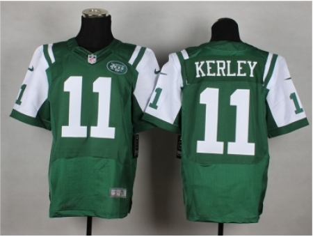 Nike new york jets 11 Jeremy Kerley Green Elite NFL Jersey