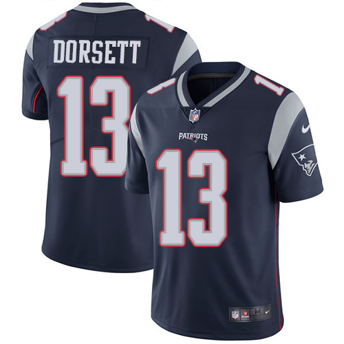 Nike Patriots #13 Phillip Dorsett Navy Blue Team Color Mens Stitched NFL Vapor Untouchable Limited J