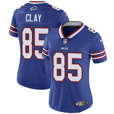 Nike Bills #85 Charles Clay Royal Blue Team Color Womens Stitched NFL Vapor Untouchable Limited Jers