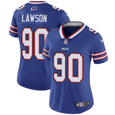 Nike Bills #90 Shaq Lawson Royal Blue Team Color Womens Stitched NFL Vapor Untouchable Limited Jerse