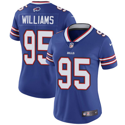 Nike Bills #95 Kyle Williams Royal Blue Team Color Womens Stitched NFL Vapor Untouchable Limited Jer