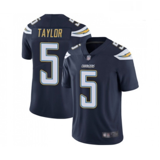 Men Los Angeles Chargers 5 Tyrod Taylor Navy Blue Team Color Vapor Untouchable Limited Player Footba