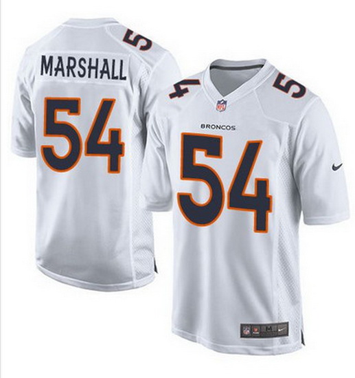 Nike Broncos #54 Brandon Marshall White Mens Stitched NFL Game Event Jersey