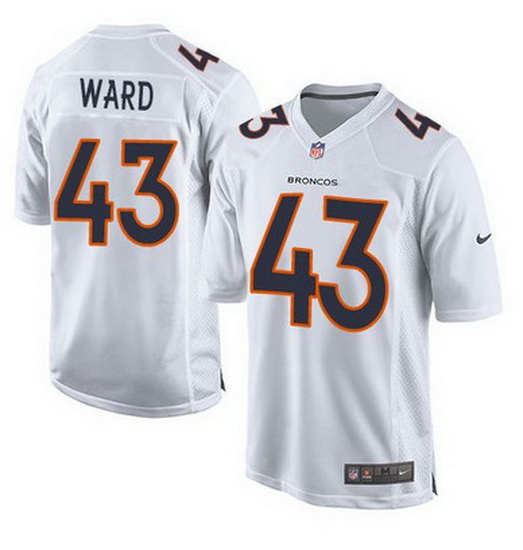 Nike Broncos #43 T J Ward White Mens Stitched NFL Game Event Jersey