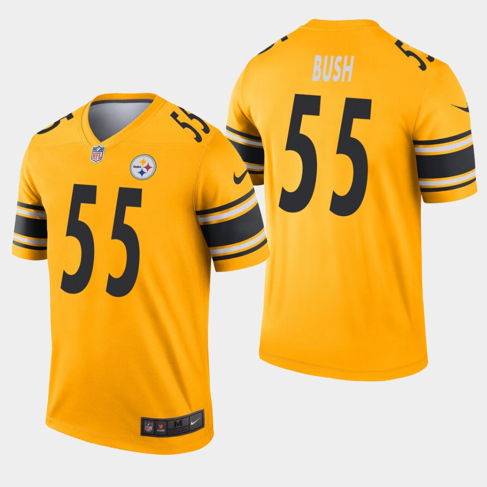 Pittsburgh Steelers 55 Devin Bush Inverted Legend Gold Jersey