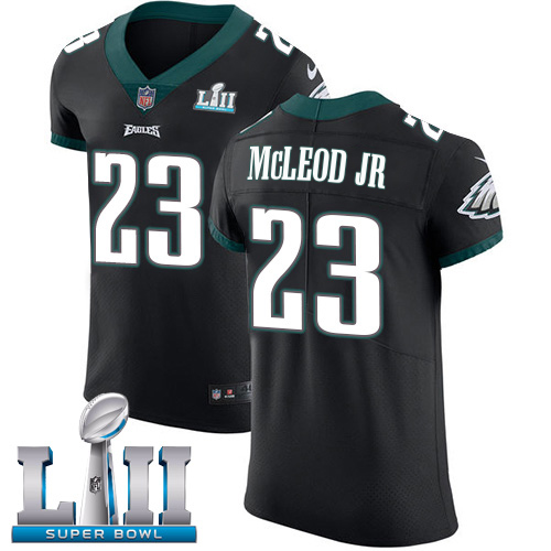 Nike Eagles #23 Rodney McLeod Jr Black Alternate Super Bowl LII Mens Stitched NFL Vapor Untouchable 