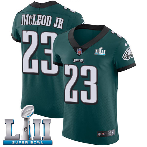 Nike Eagles #23 Rodney McLeod Jr Midnight Green Team Color Super Bowl LII Mens Stitched NFL Vapor Un