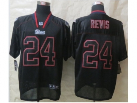 Nike New England Patriots 24 Darrelle Revis Black Elite Lights Out NFL Jersey