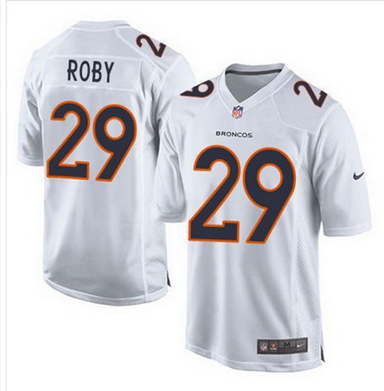 Nike Broncos #29 Bradley Roby White Mens Stitched NFL Game Event