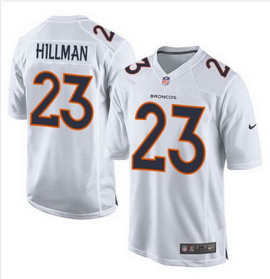 Nike Broncos #23 Ronnie Hillman White Mens Stitched NFL Game Event Jersey