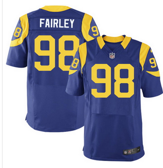 Nike Rams #98 Nick Fairley Royal Blue Alternate Mens Stitched NFL Elite Jersey