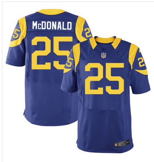 Nike Rams #25 T J McDonald Royal Blue Alternate Mens Stitched NFL Elite Jersey