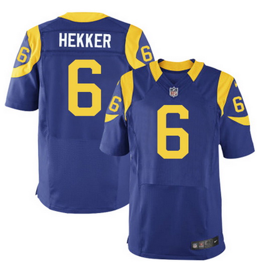 Nike Rams #6 Johnny Hekker Royal Blue Alternate Mens Stitched NFL Elite Jersey