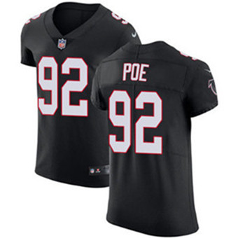 Nike Falcons #92 Dontari Poe Black Alternate Mens Stitched NFL Vapor Untouchable Elite Jersey