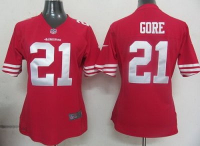 Womens Nike San Francisco 49ers 21 Gore Red Nike NFL Jerseys