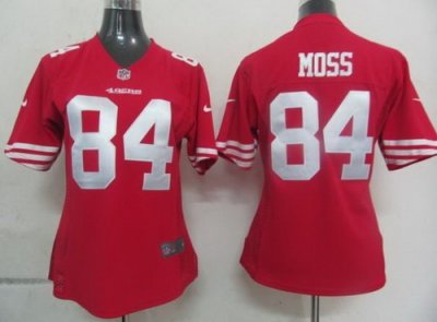 Womens Nike San Francisco 49ers 84 Moss Red Nike NFL Jerseys