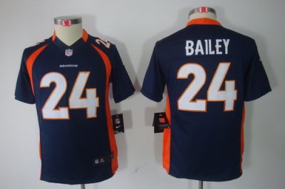 Youth Nike Denver Broncos 24# Champ Bailey Blue Color[Youth Limited Jerseys]