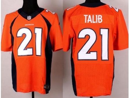 Nike Denver Broncos 21 Aqib Talib Orange Elite NFL Jersey