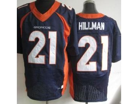 Nike Denver Broncos 21 Ronnie Hillman Blue Elite NFL Jersey