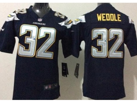 Youth Nike San Diego Chargers 32 Eric Weddle Navy Blue Team Color Stitched NFL New Elite Jersey