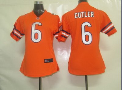 Womens Nike Chicago Bears 6 Cutler Orange Jersey