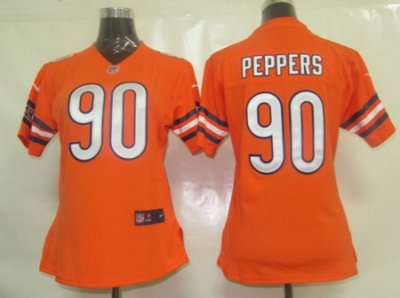 Womens Nike Chicago Bears 90 Peppers Orange Jersey