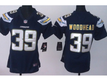 Women Nike San Diego Chargers #39 Danny Woodhead Blue NFL Jerseys