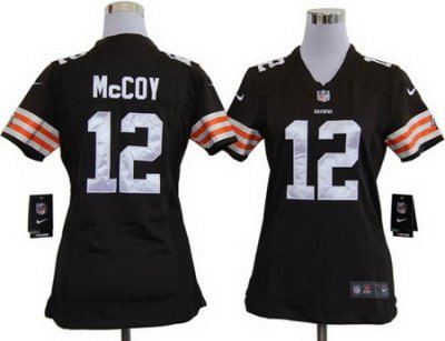 Women Nike Cleveland Browns 12 Colt Mccoy Brown Nike NFL Jerseys