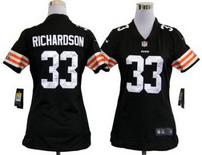 Women's Nike Cleveland Browns 33# Trent Richardson Brown Nike NFL Jerseys