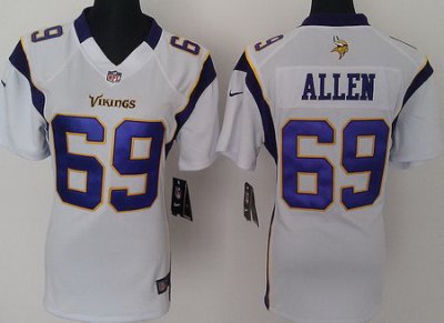 Women Nike Minnesota Vikings 69 Allen White Nike NFL Jerseys