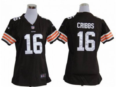 Nike Women NFL Cleveland Browns #16 Joshua Cribbs Brown Jerseys