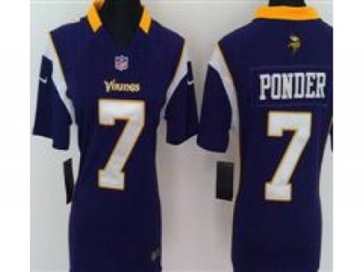 Nike Women Minnesota Vikings #7 Christian Ponder Purple Jerseys