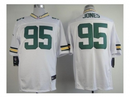 Nike Green Bay Packers 95 Datone Jones white Elite NFL Jersey