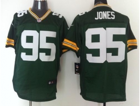 Nike Green Bay Packers 95 Datone Jones Green Elite NFL Jersey